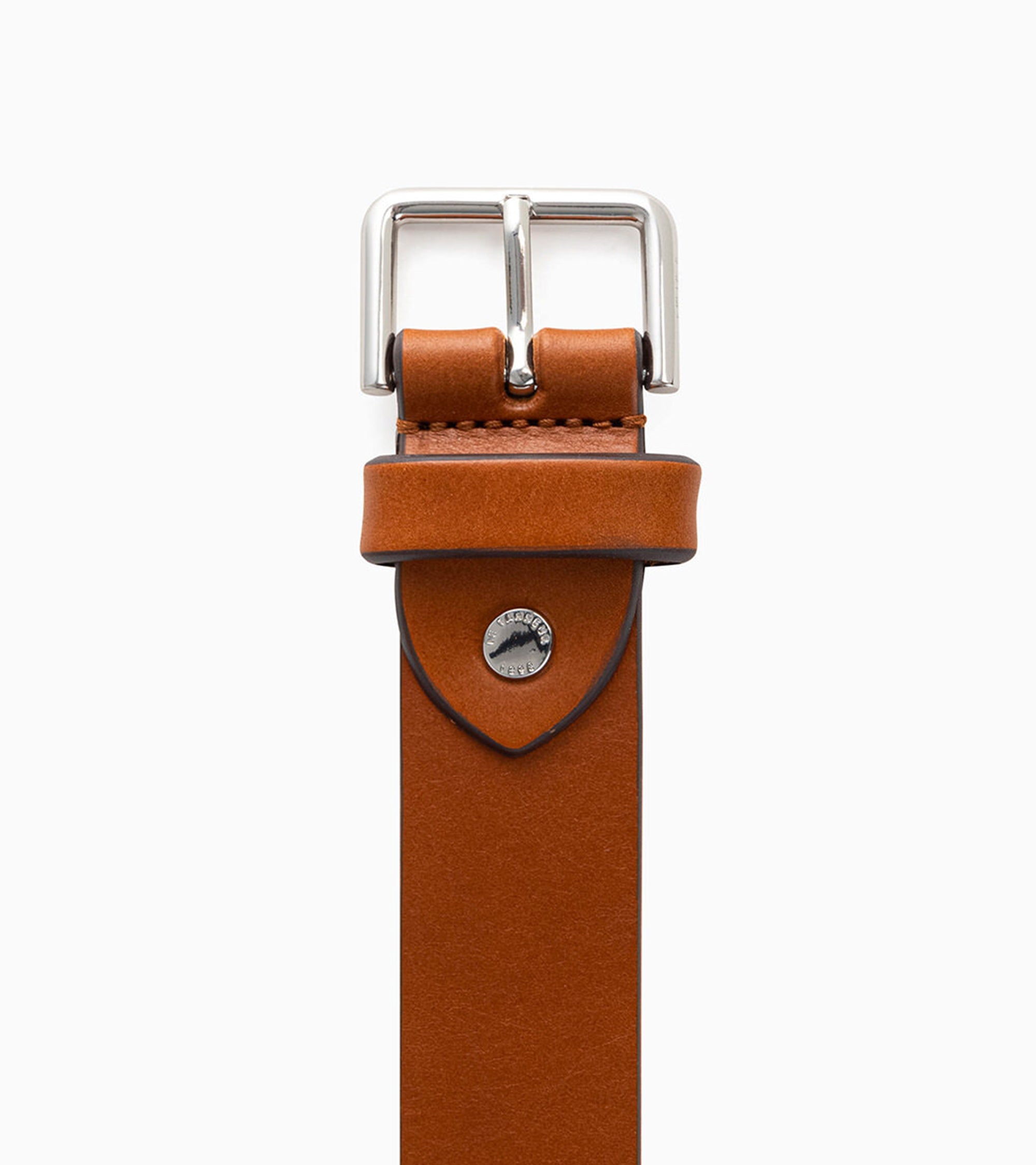 Le Tanneur Belts ceinture homme cuir Brown Tan boucle carrée