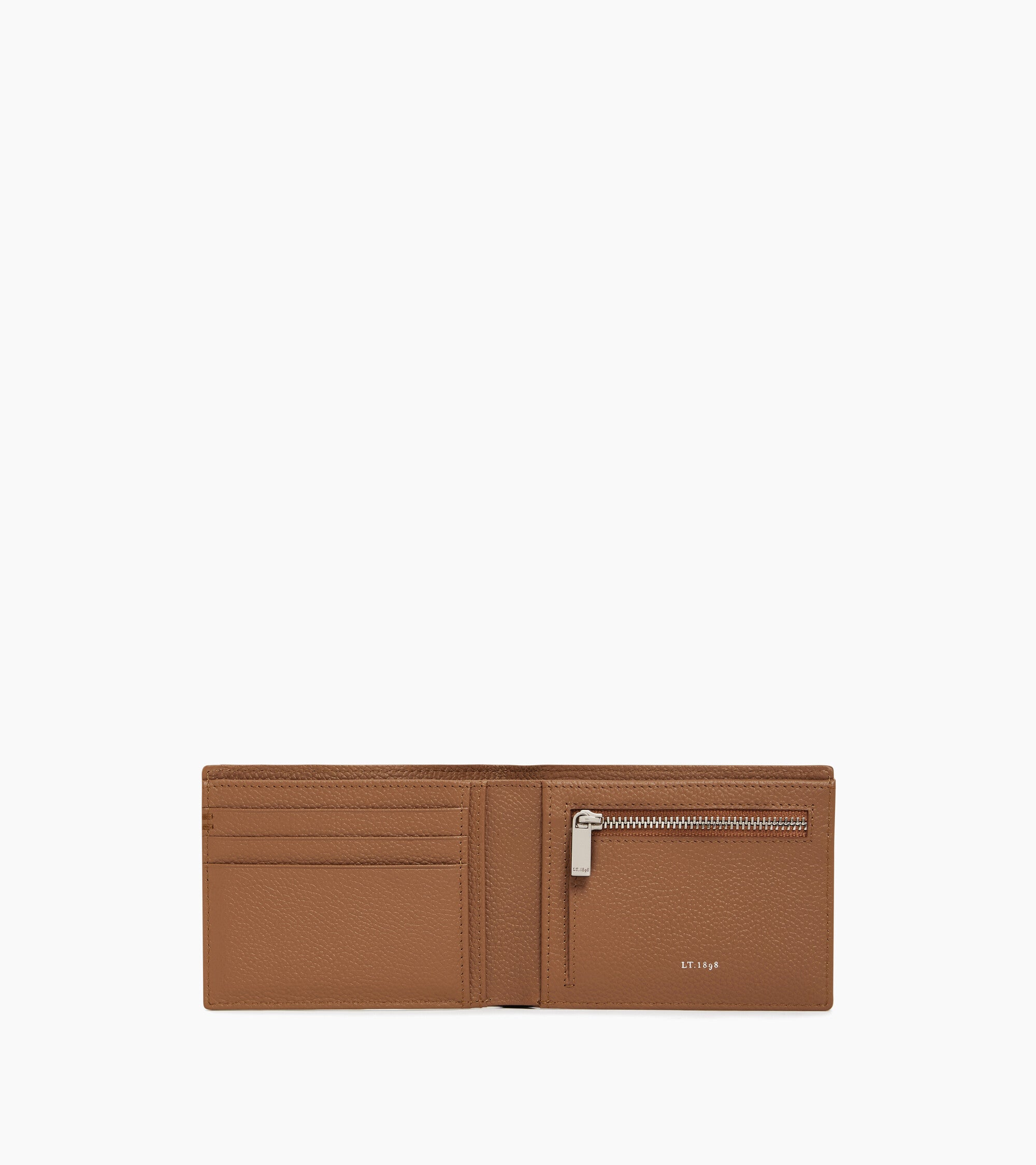 Le Tanneur Lucien portefeuille cuir marron tan zippé