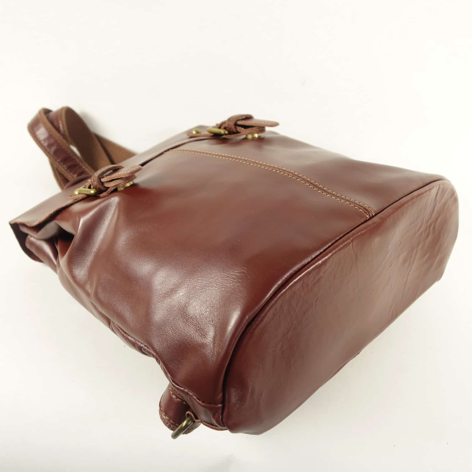 Collection Esprit Cuir Summer sac à dos marron cuir lisse femme