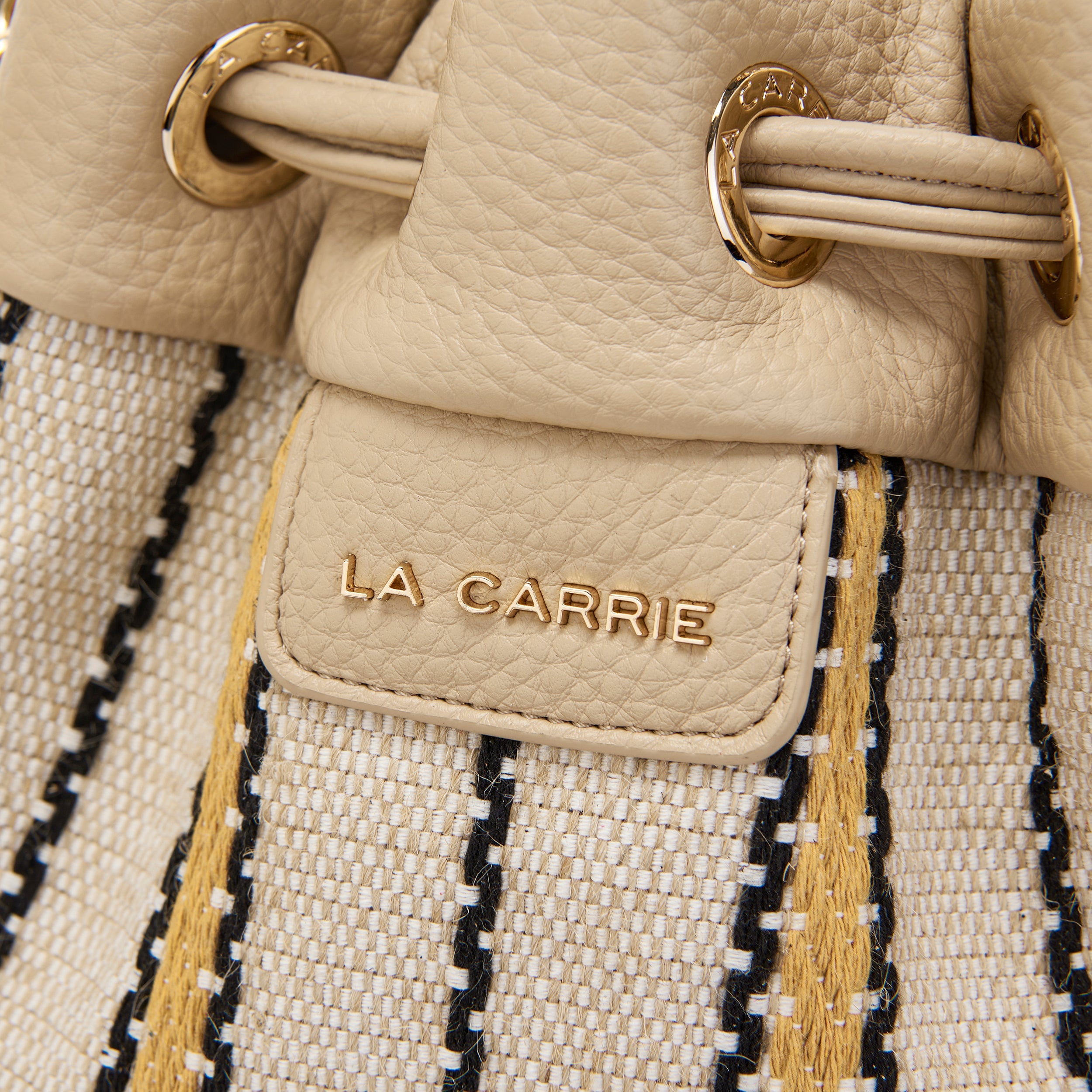 La Carrie Bag Bicolor sac seau jaune 24x17x26cm