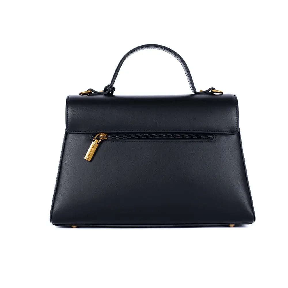 MAC ALYSTER Mélyssa sac à main cuir noir 30 cm