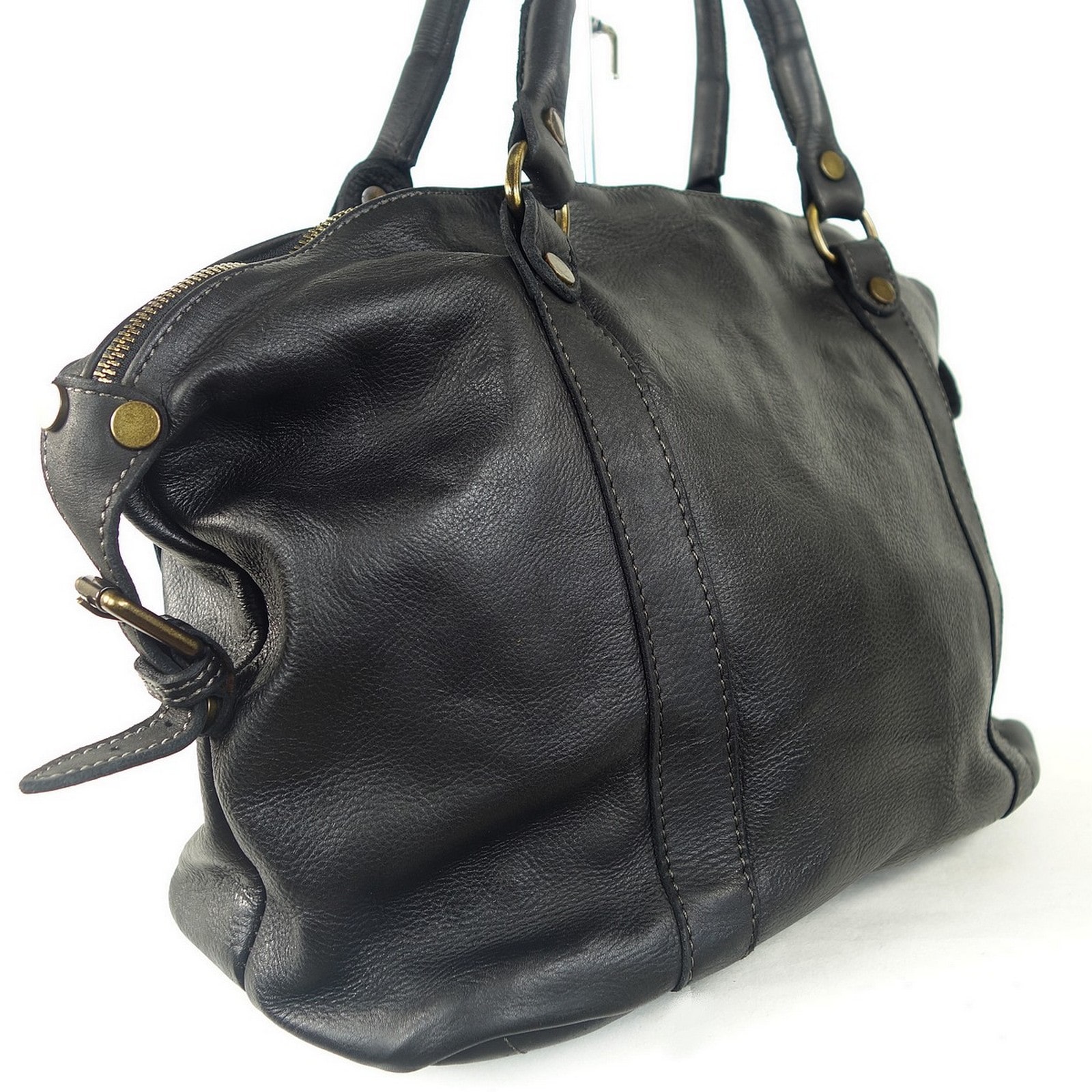 Collection Esprit Cuir Grand sac à main Elsa grand sac cuir noir