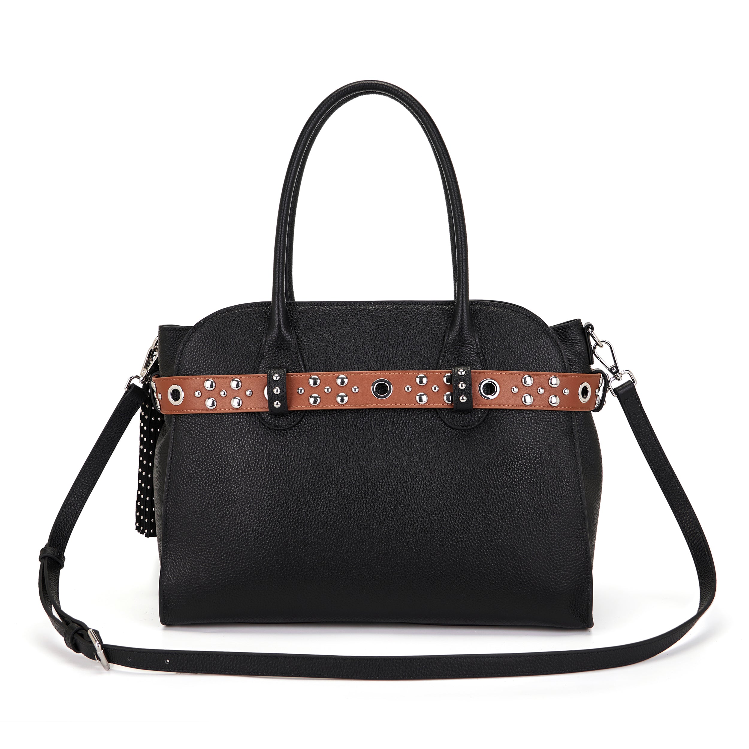 La Carrie Backdoor sac shopping noir PU 35x15x27 cm