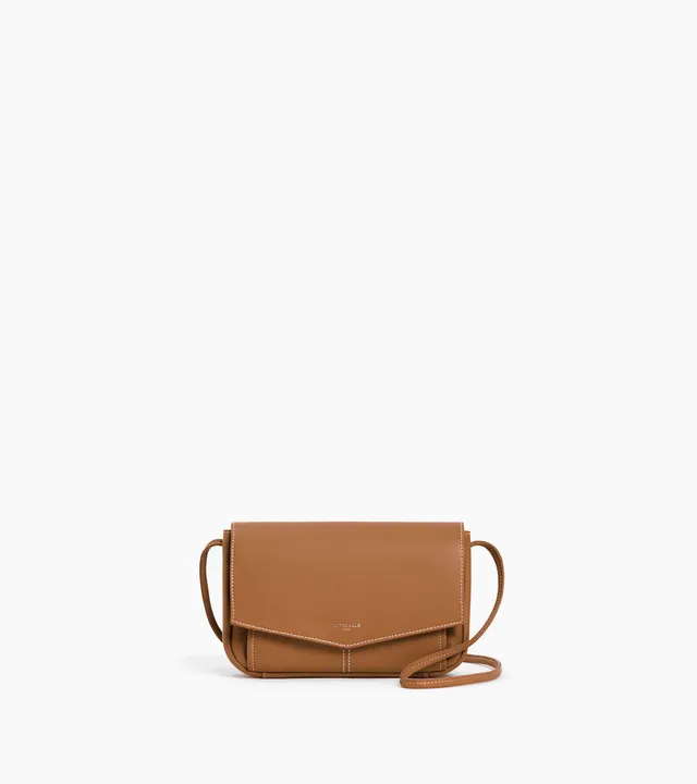 Le Tanneur Charlotte pochette cuir marron tan bandoulière