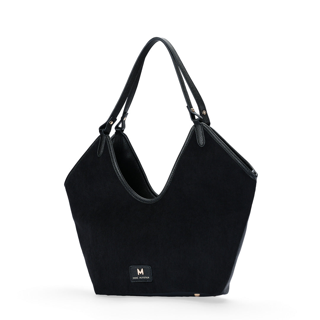 Mac Alyster Glysia sac cabas Taupe hobo strié 46 cm