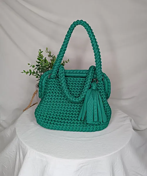 Takiri Elégance TK1140 sac à main vert émeraude crochet