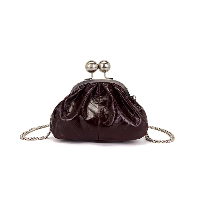 La Carrie Bag Capsule sac bandouliere cuir bordeaux 25x8x14