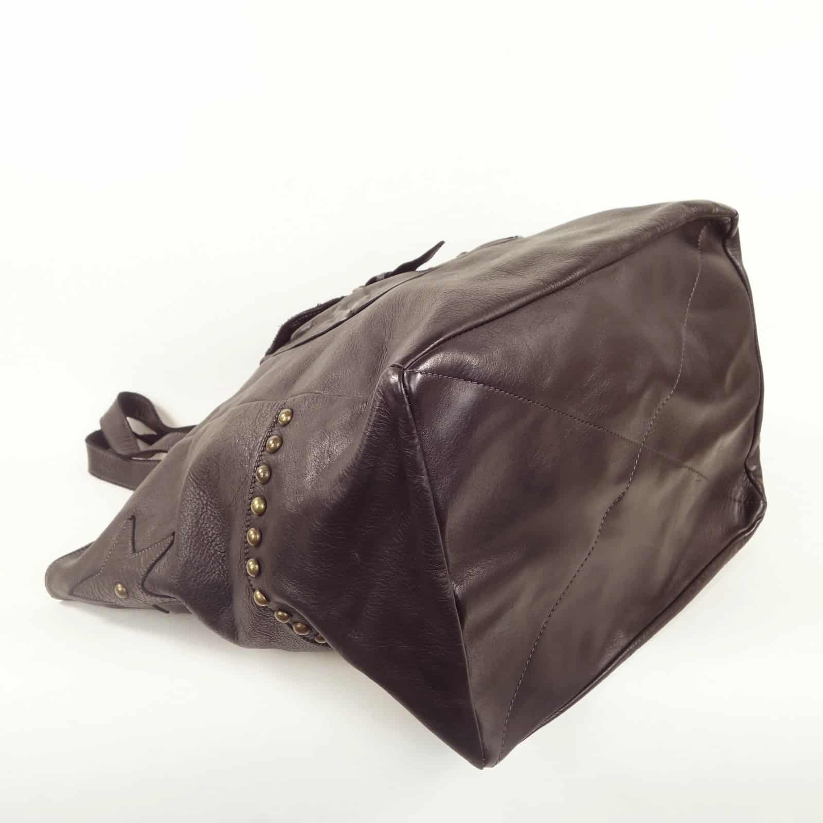 Collection Esprit Cuir Lili cabas cuir marron vintage 17 pouces