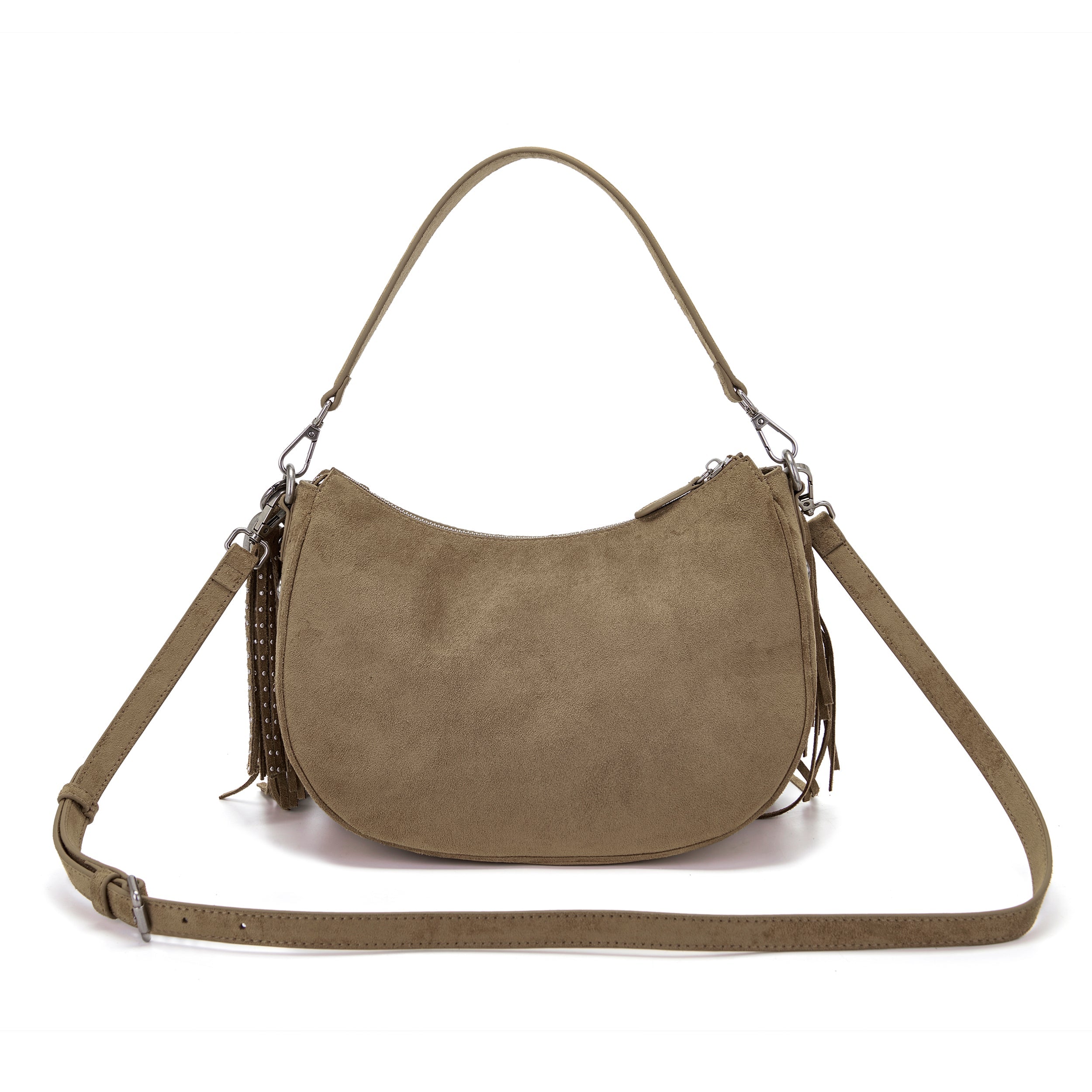 La Carrie Aztec sac bandoulière COTTO suède à franges