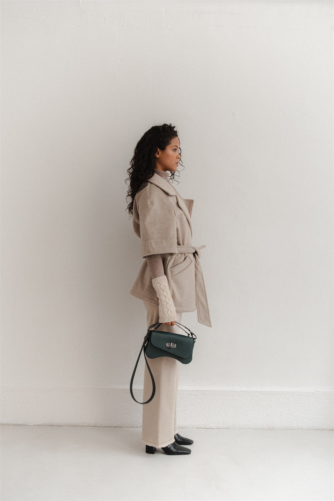 Nodie's Sacs forme baguette L'iconique sac baguette vert sapin cuir