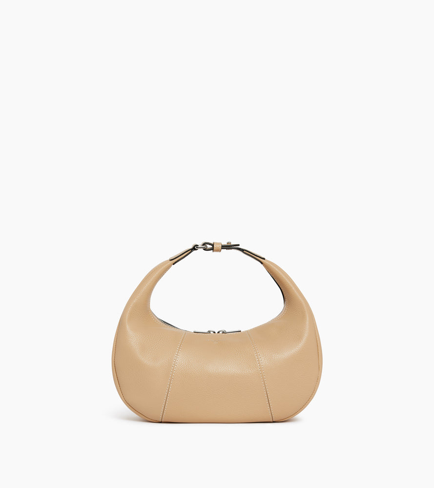 Le Tanneur Juliette petit sac hobo cuir grainé desert
