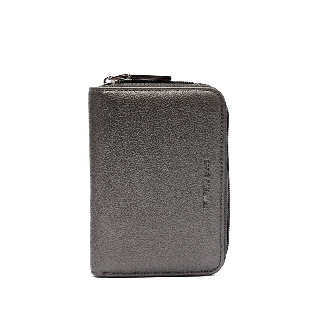 MAC ALYSTER Petite maroquinerie porte-monnaie zippé Taupe