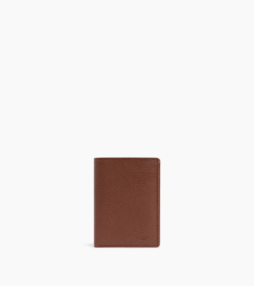 Le Tanneur Charles portefeuille vertical zippé cuir grainé