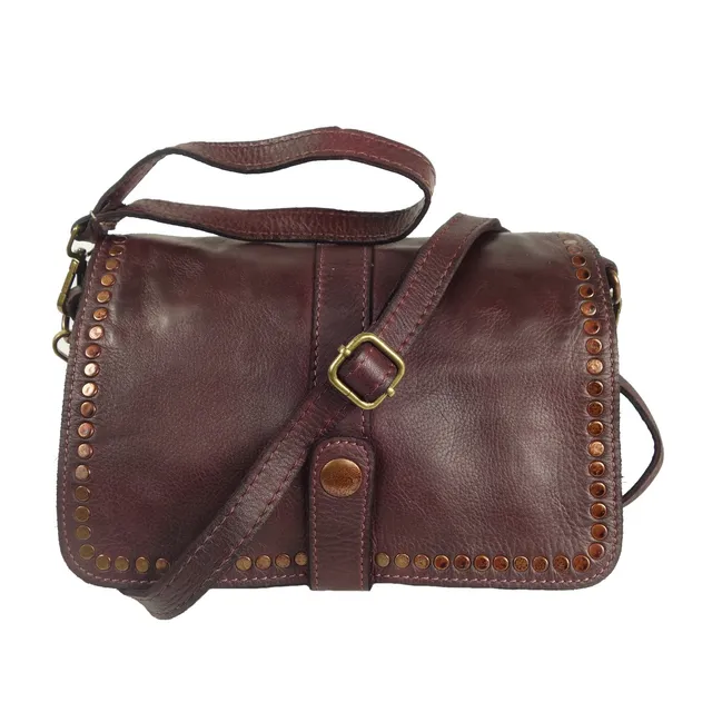 Collection Esprit Cuir Gena mini sac cuir bordeaux vintage