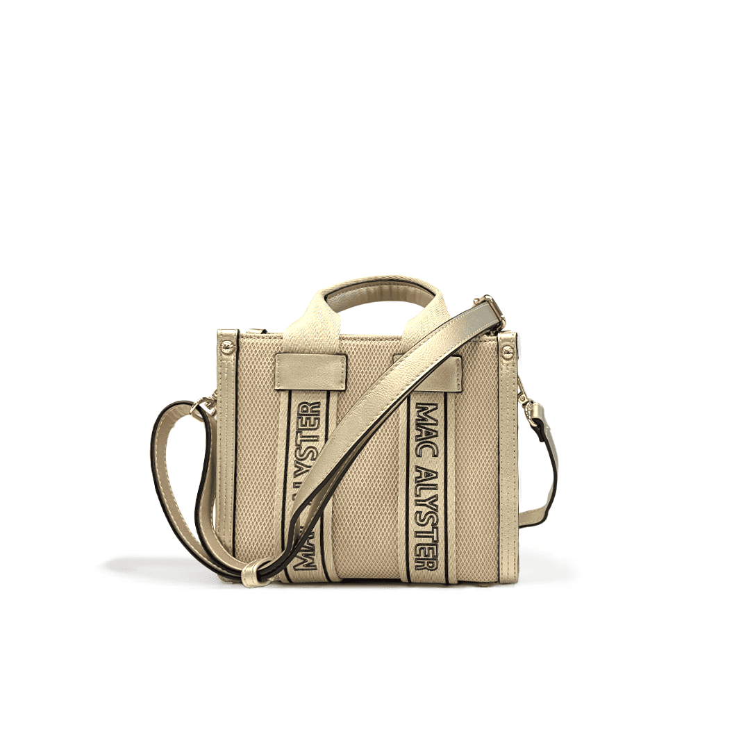 Mac Alyster Miss Clover mini sac Doré tissu 20x9x17cm