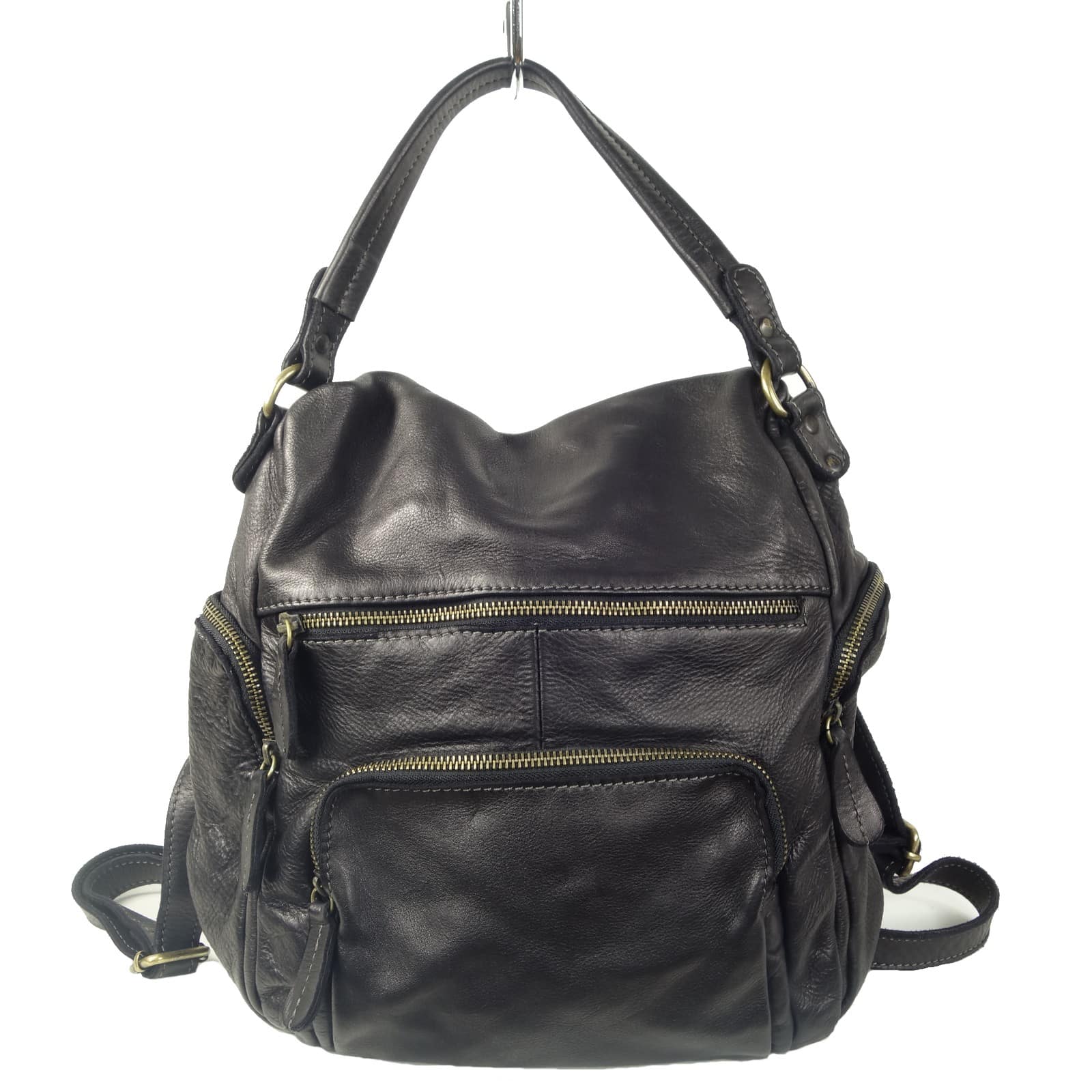 Collection Esprit Cuir Milo sac à dos cuir noir vintage