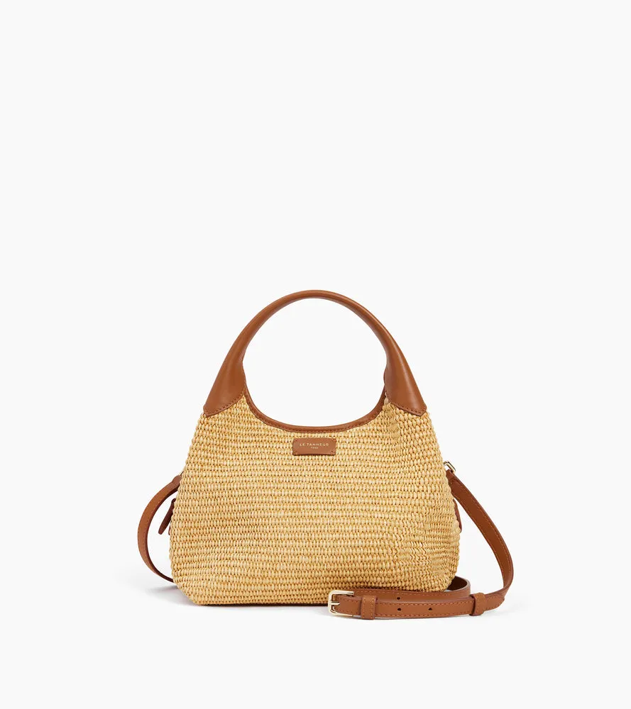 Le Tanneur Juliette petit sac raphia cuir Natural Tan