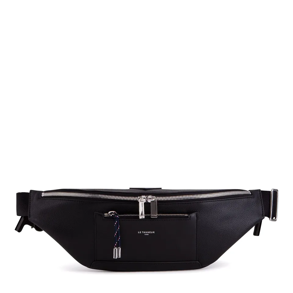 Le Tanneur Nathan Sac banane cuir grainé noir 18 cm
