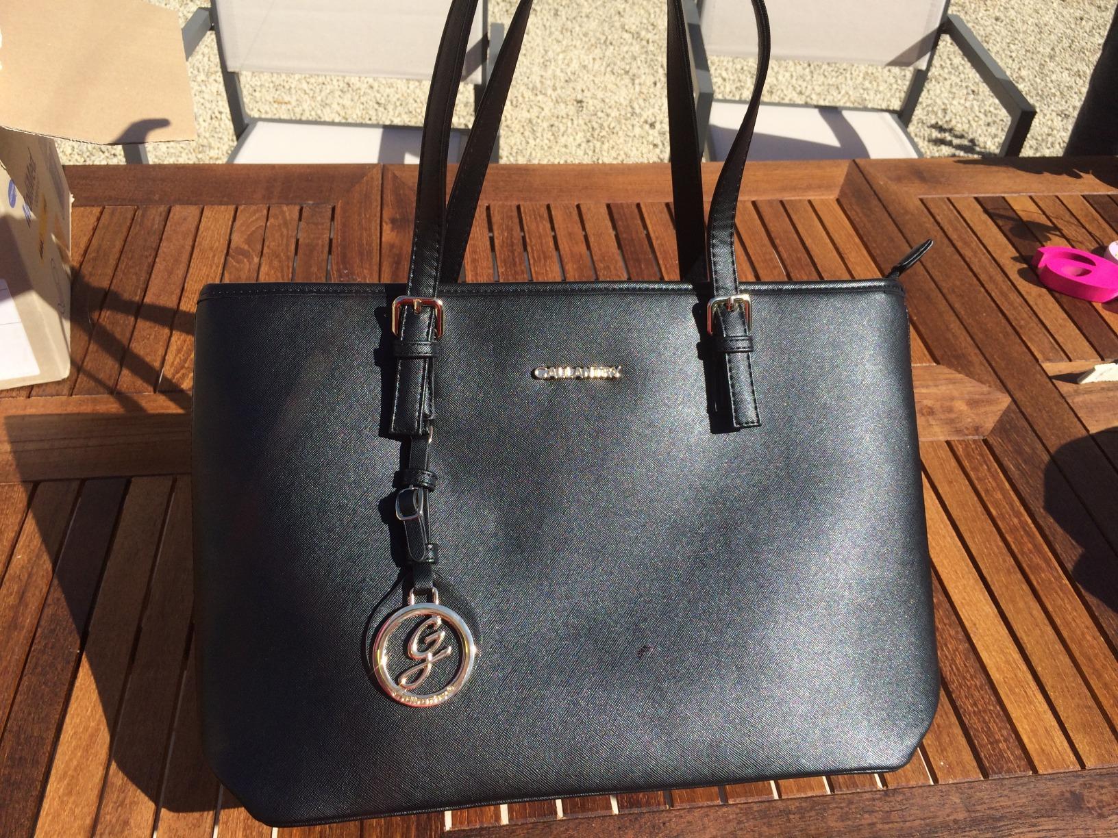 Gallantry Cabas sac cours noir ville A4 46 cm vinyle
