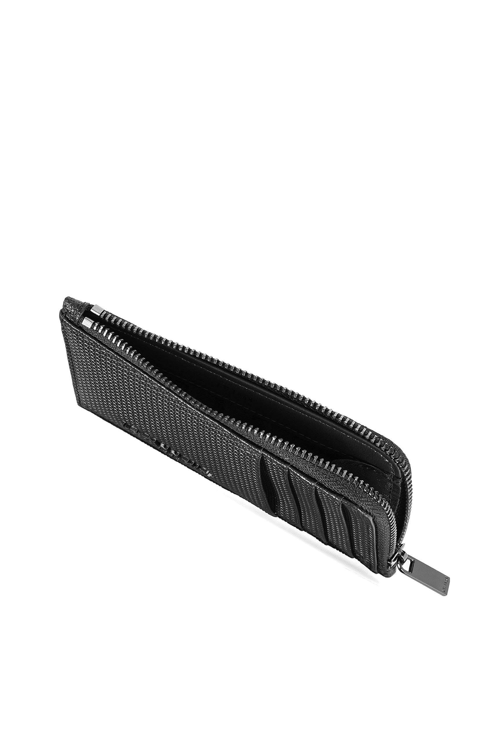 Le Tanneur Emile porte-cartes cuir signature T zippé homme