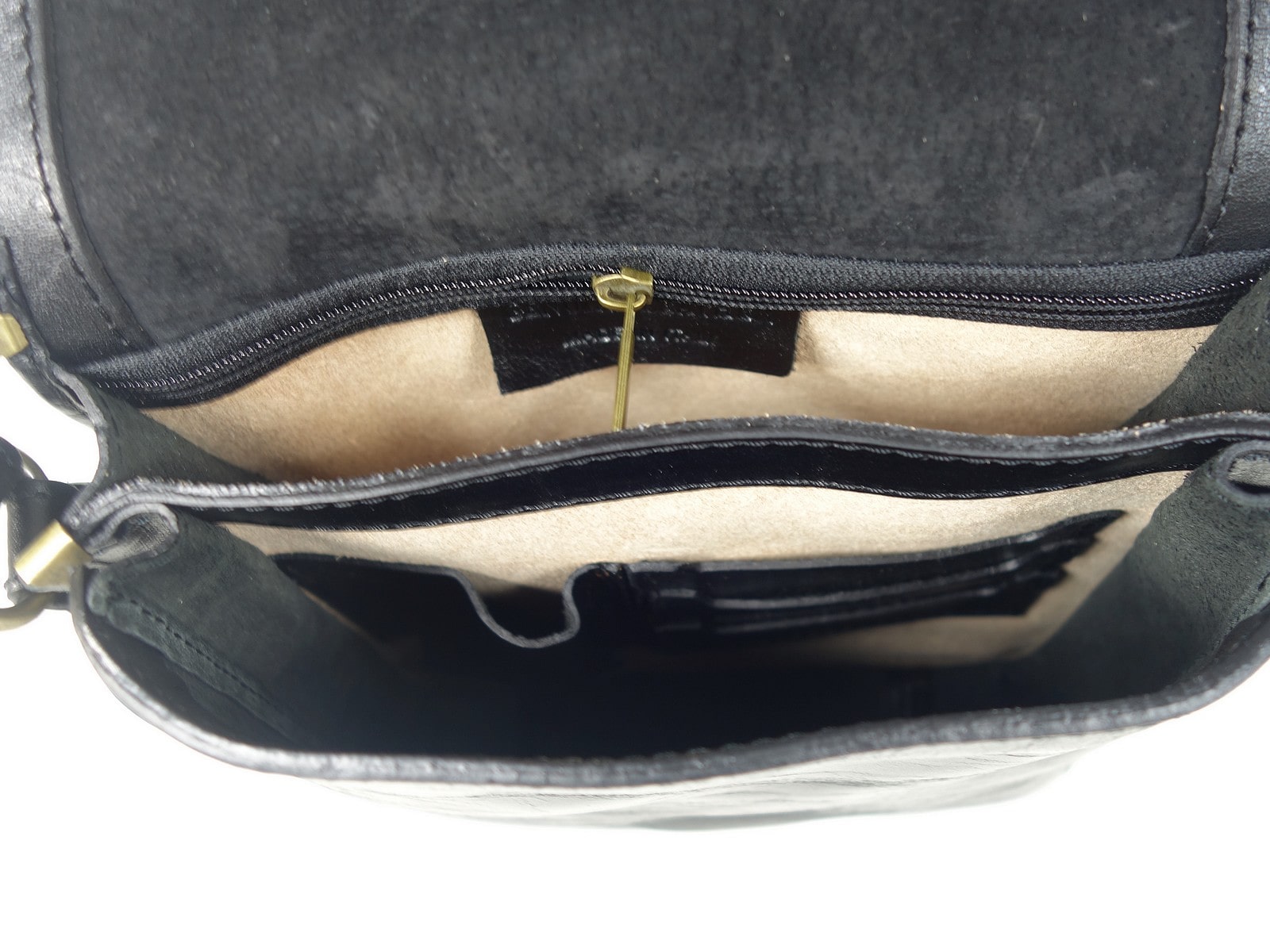 Collection Esprit Cuir MILANO sac bandoulière cuir noir homme
