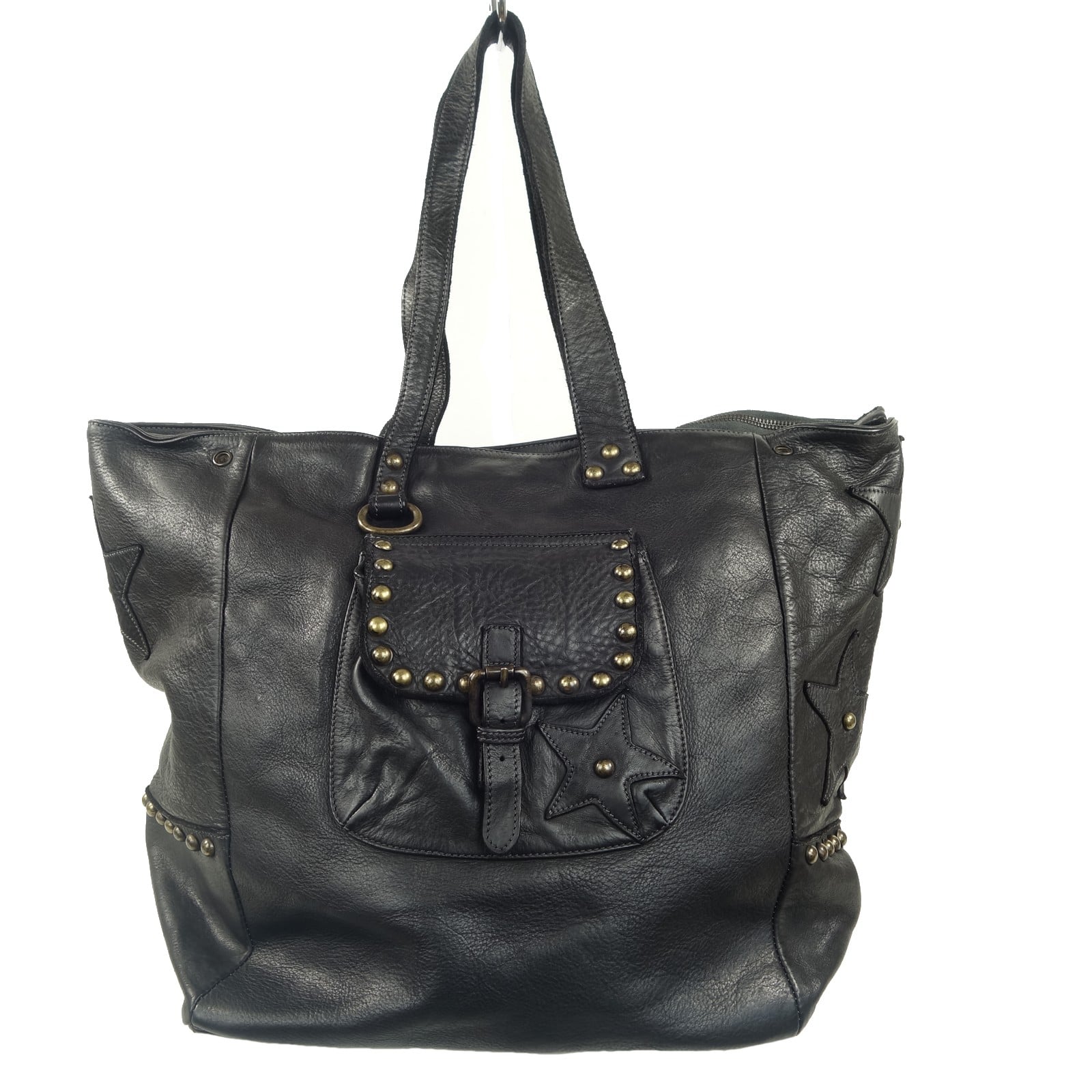 Esprit Cuir Lili cabas cuir noir XL 17 pouces