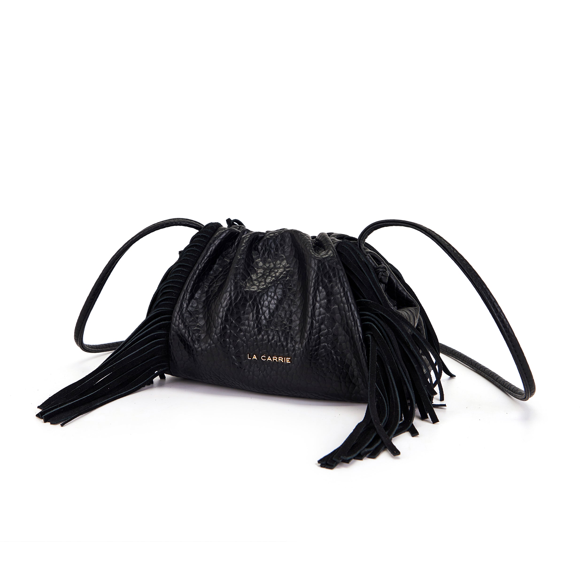 La Carrie Capsule sac à épaule noir PU 23x15 cm
