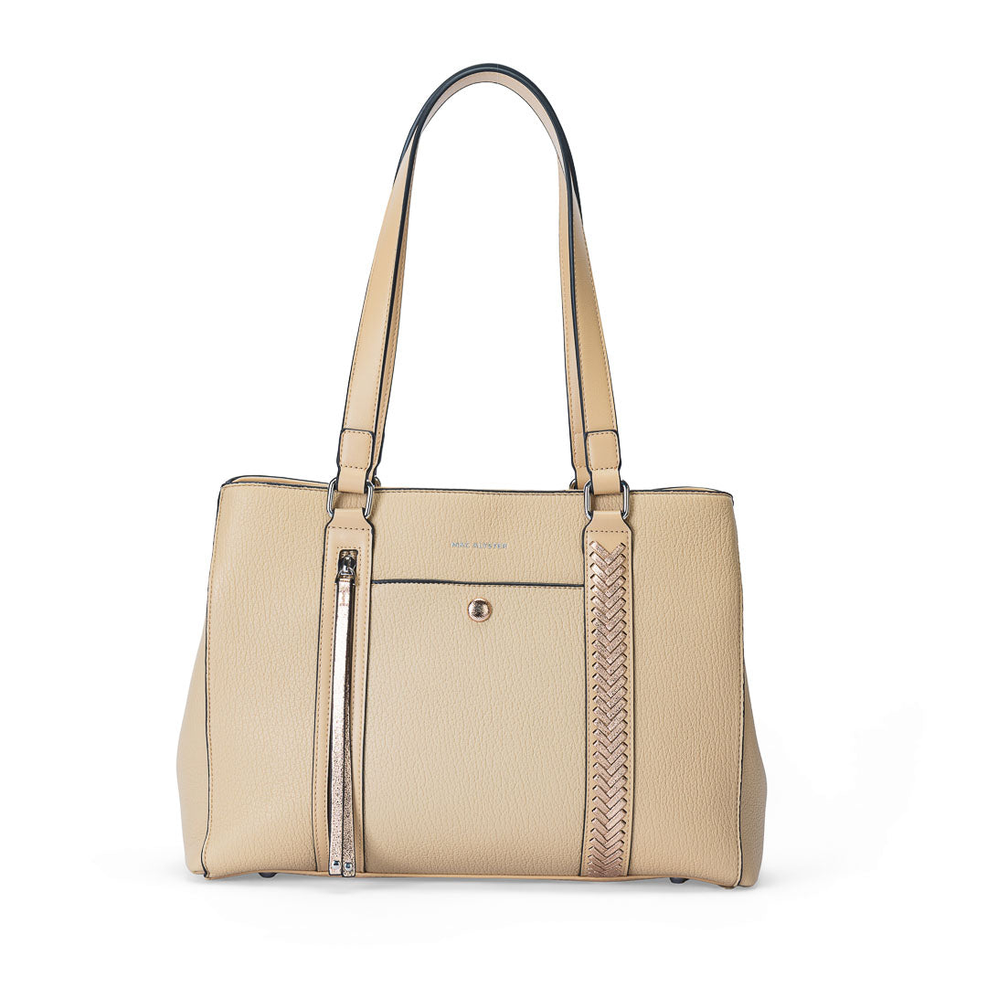 MAC ALYSTER CONTRASTE Sac shopping cabas noir