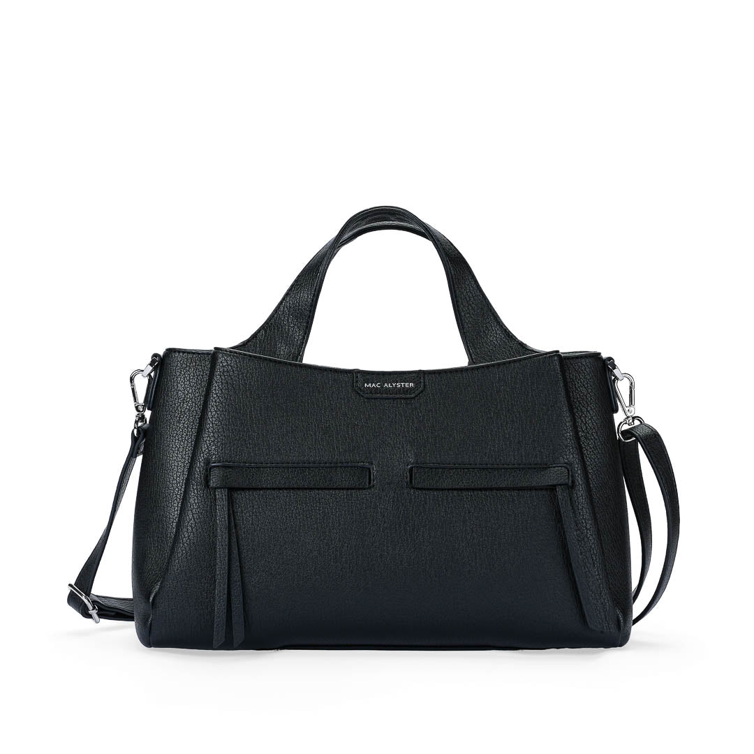 MAC ALYSTER FAUVE sac à main trapèze cognac bandoulière