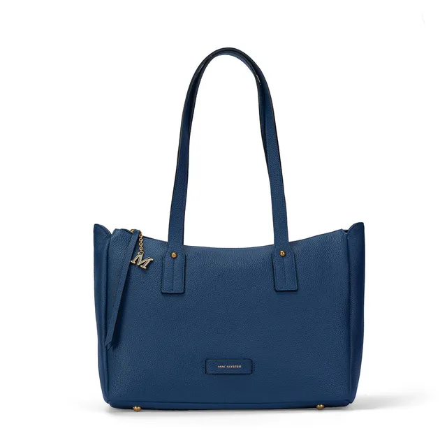 MAC ALYSTER Giulia sac cabas cuir daim chocolat