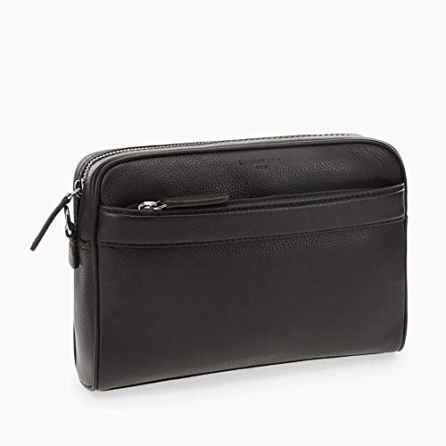 Le Tanneur Charles pochette cuir grainé dragonne 24 cm homme
