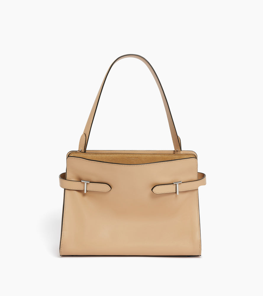 Le Tanneur Emie grand sac épaule cuir Desert nubuck