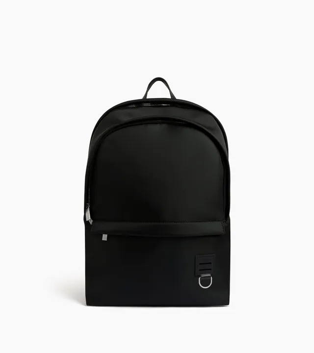 Le Tanneur Basile sac à dos nylon cuir noir 14"