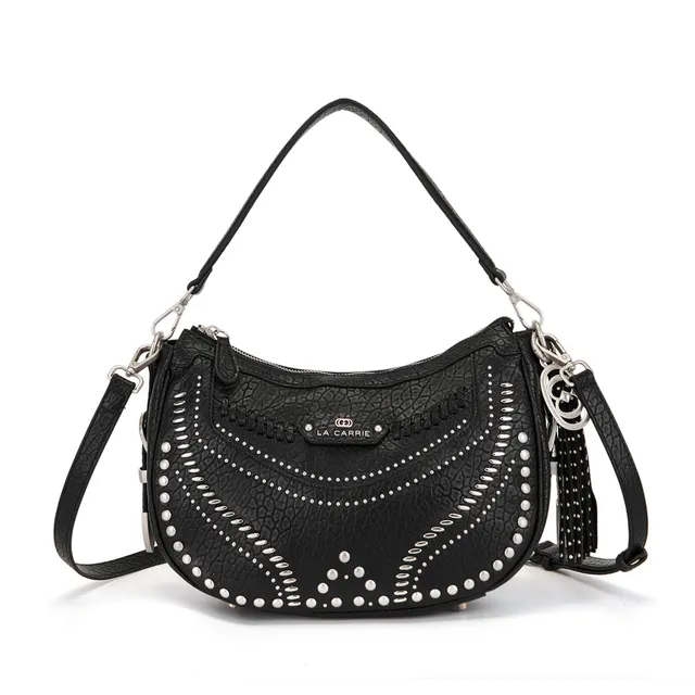 La Carrie Monterrey sac bandoulière noir clouté