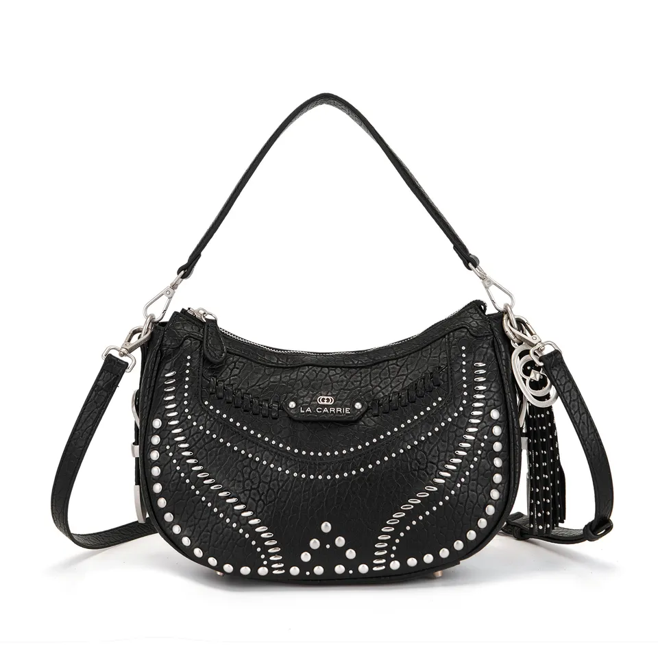 La Carrie Monterrey sac bandoulière noir clouté