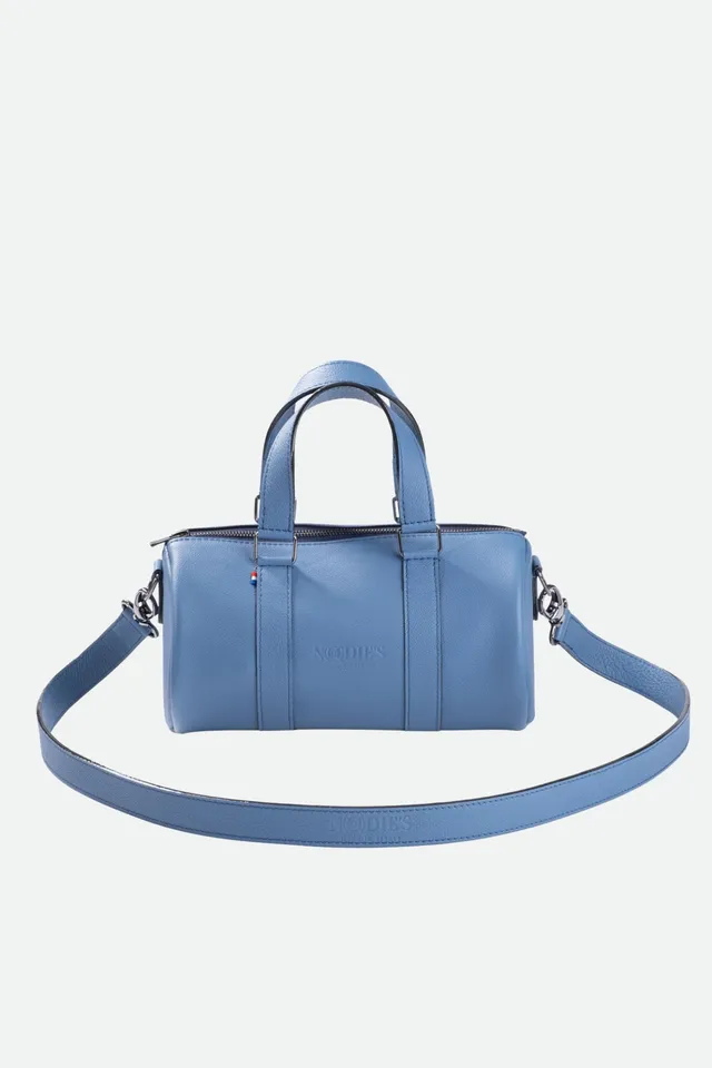 Nodie's Jim sac bowling cuir bleu denim grainé