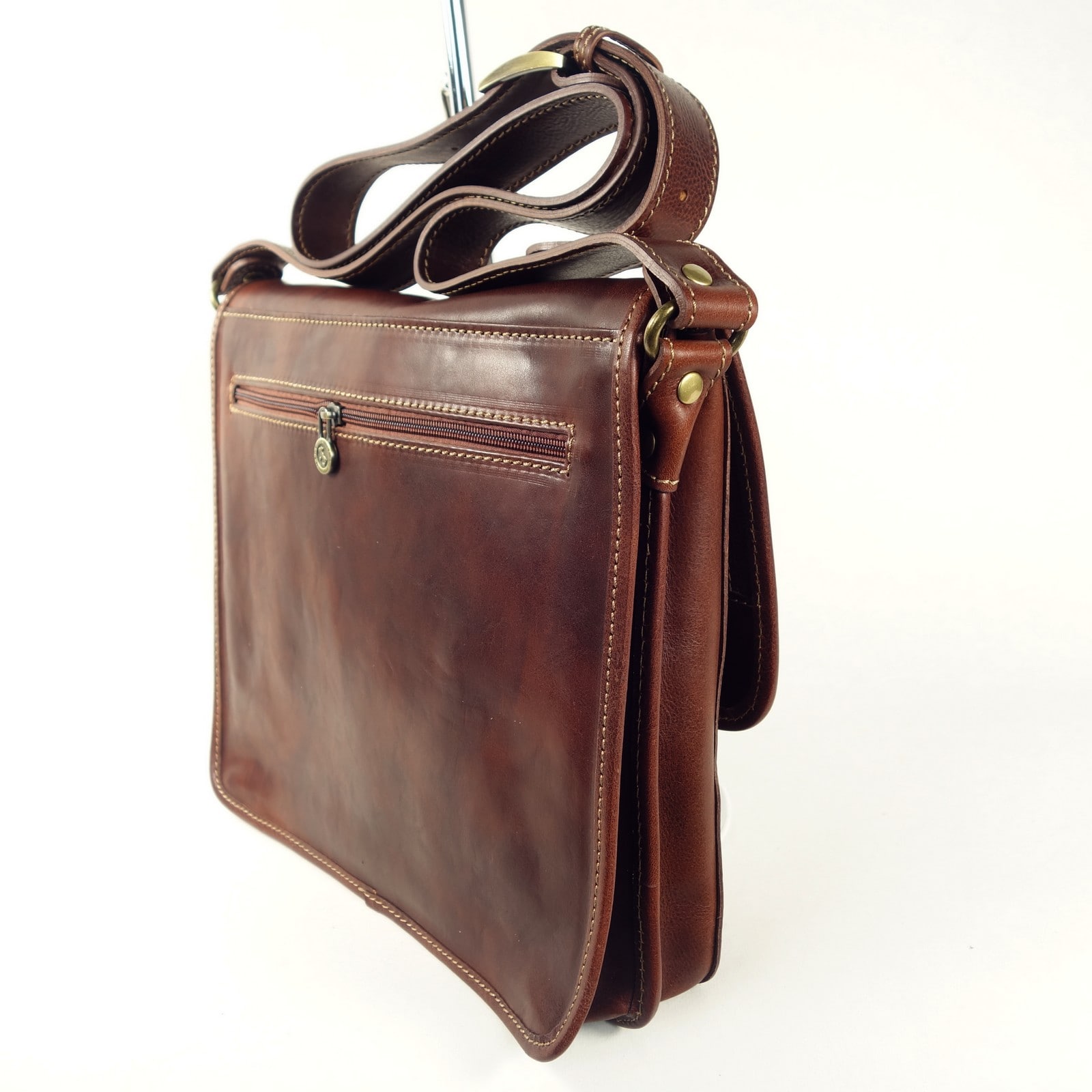 Collection Esprit Cuir Messenger sacoche marron cuir