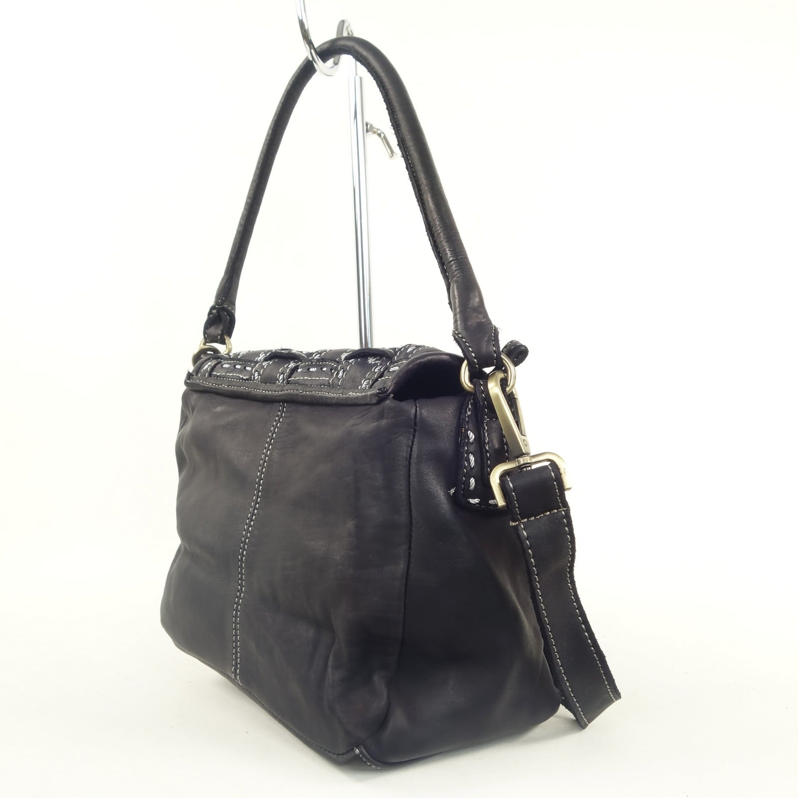 Esprit Cuir Lara besace cuir noir bohème